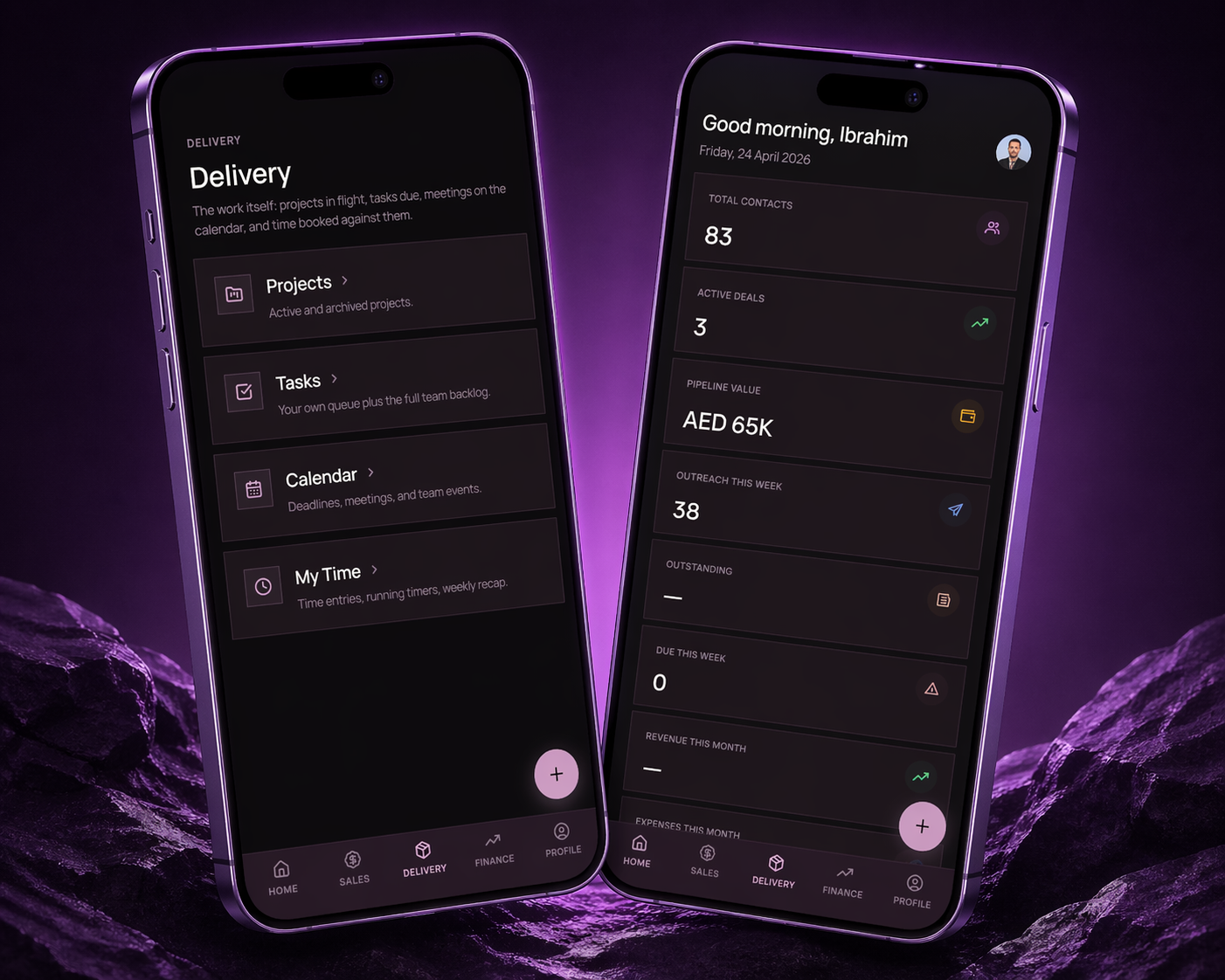 Itqan Studio CRM mockup 1